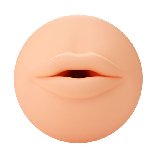 Autoblow vibrating masturbator sleeve 'a' in a flesh-toned material, designed for use with the autoblow 2.