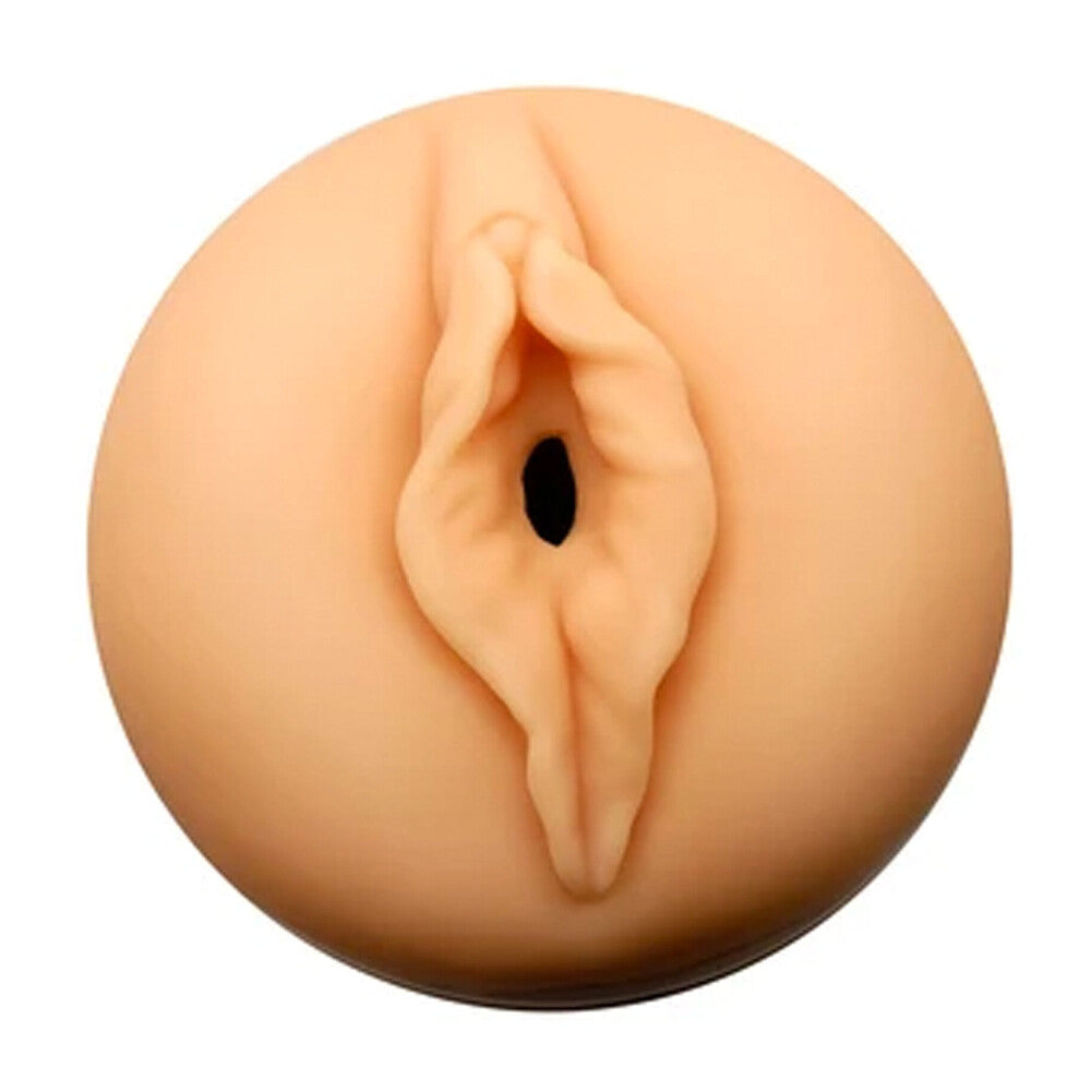 Close-up of the Autoblow 2 Plus Vagina Sleeve C, a textured, flesh-toned insert.