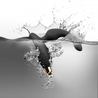 Black Rocks Off OBoy 7 prostate massager, designed for internal stimulation, textured for pleasure.