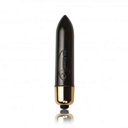 Black, petite, contoured butt plug by Rocks Off with a smooth, sensual finish.