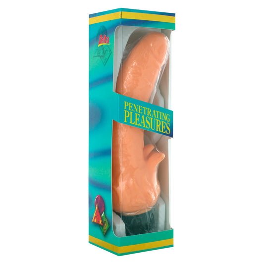 Seven Creations vinyl vibrator in a sleek design with clitoral stimulation for intimate pleasure.
