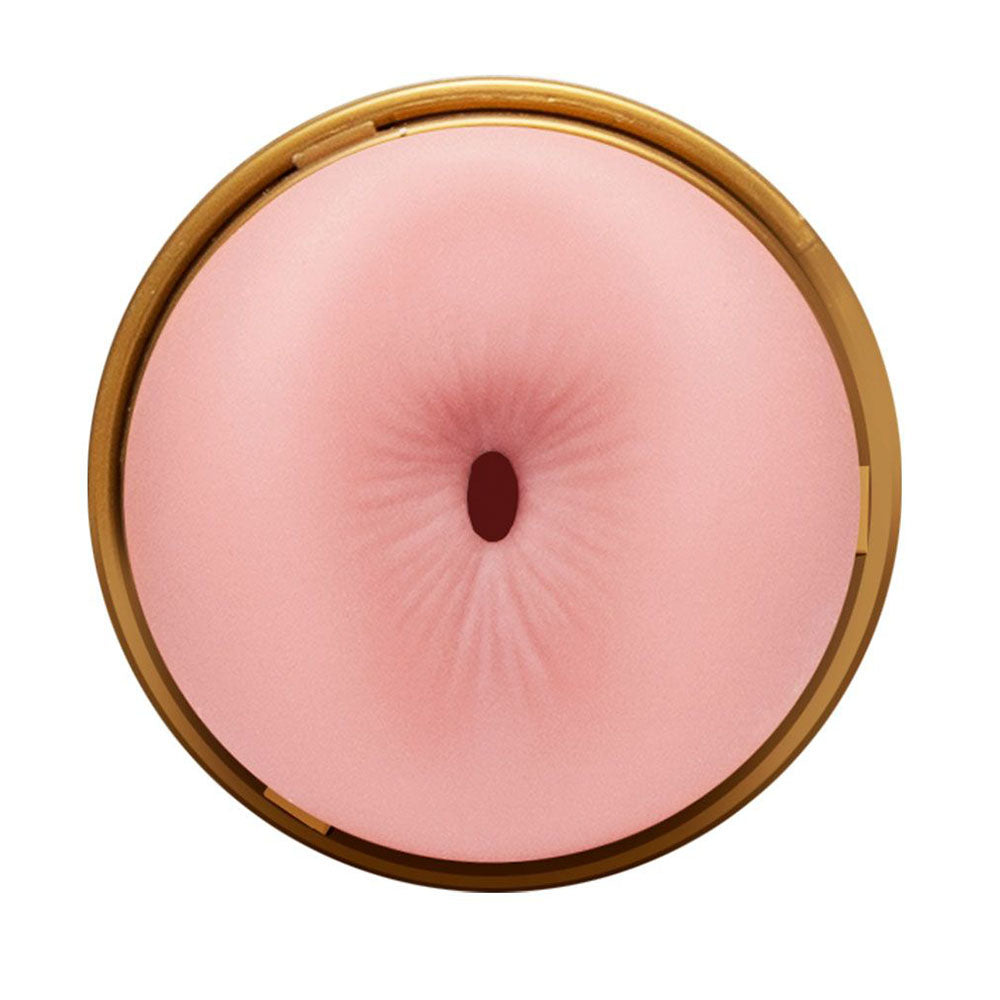 Fleshlight quickshot lady and butt stamina trainer, pink and clear silicone for men.