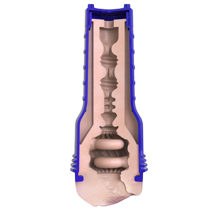 Fleshlight Boost Bang masturbator with ribbed texture, designed for enhanced pleasure and solo fun.