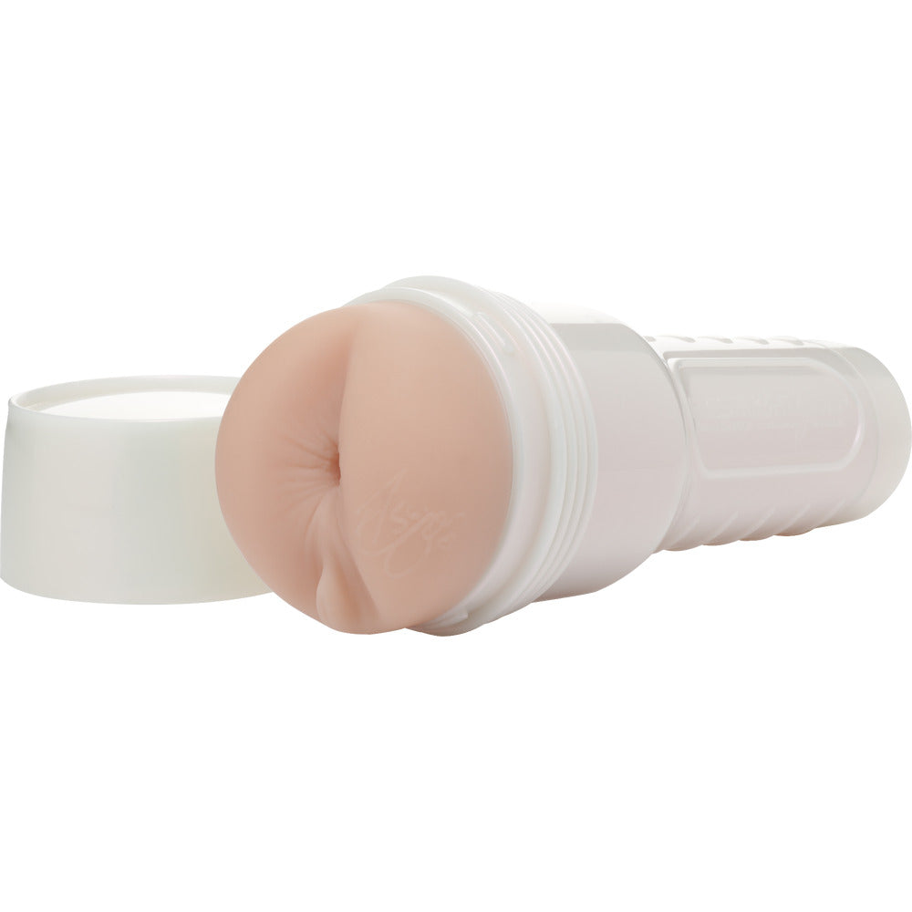 Flesh-toned Elsa Jean treat fleshlight girls masturbator; realistic and discreet male pleasure toy.