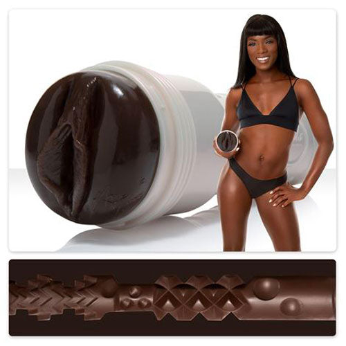 Ana Foxxx Fleshlight Girl masturbator made of skin-toned, silky-smooth material for solo pleasure.