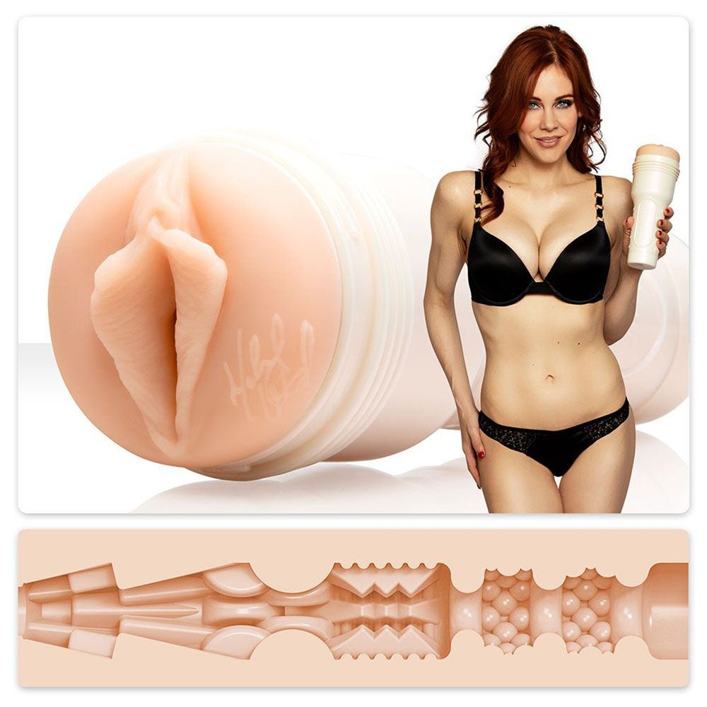 Maitland Ward Fleshlight Girls masturbator, realistic textured entry, soft flesh-toned silicone, for solo play.