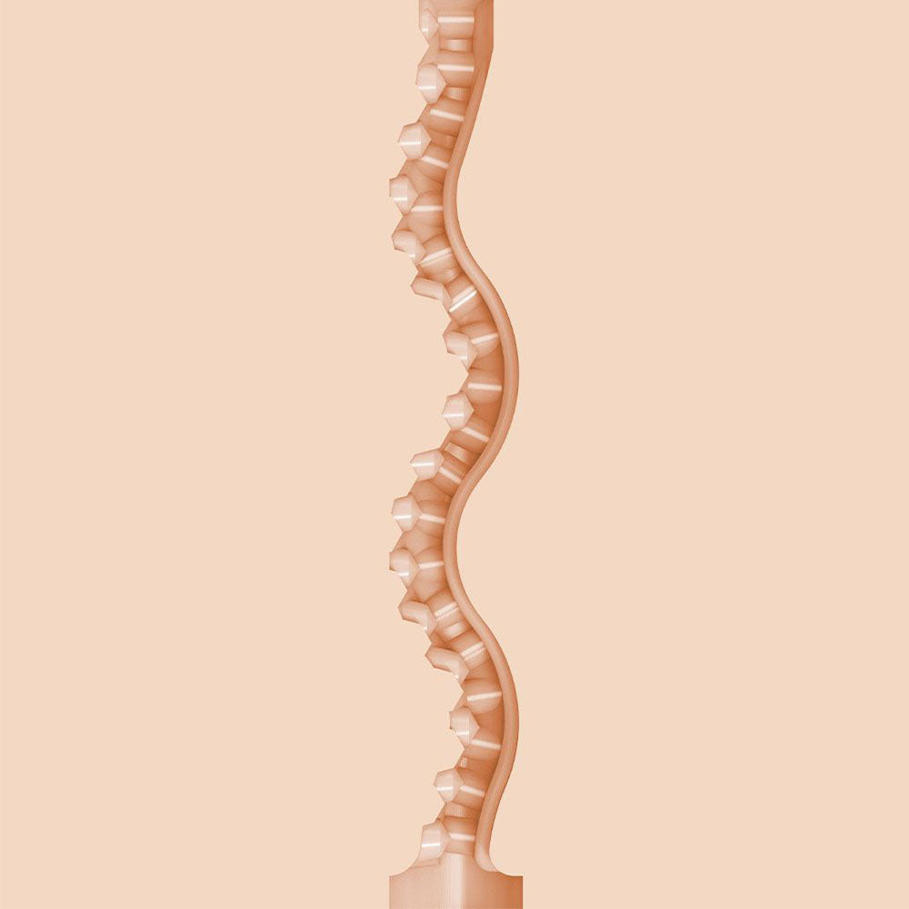 Maitland Ward Fleshlight Girls masturbator for blokes, realistic skin-tone texture and design.