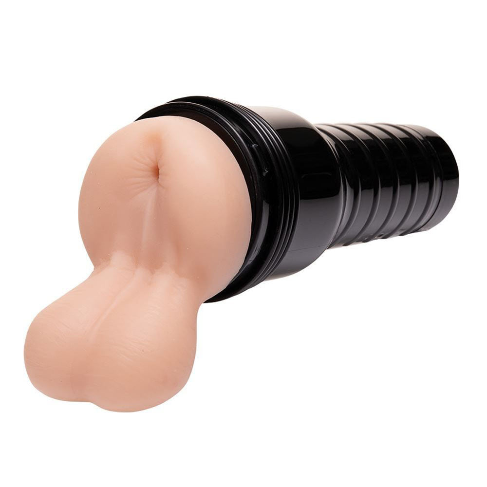 Fleshlight fleshsack masturbator, a textured, flesh-coloured, soft silicone male pleasure toy.