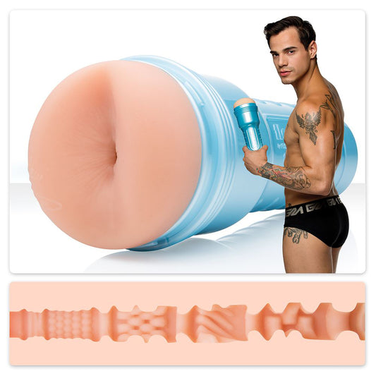 Fleshjack boys levi karter masturbator, realistic male torso made of flesh-toned ultraskin material.