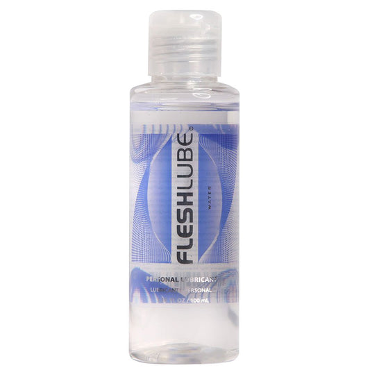 fleshlight waterbased fleshlube in a clear 100ml bottle, a fleshlight accessory