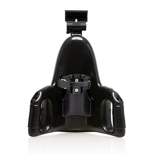 fleshlight universal launch stroking simulator accessory, showing the device and its attachments
