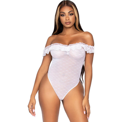 leg avenue off-the-shoulder teddy in black, a sensual bodies and playsuits style, uk sizes 8 to 14
