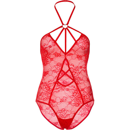 Red Leg Avenue lingerie teddy with keyhole detail, part of our bodies and playsuits collection.