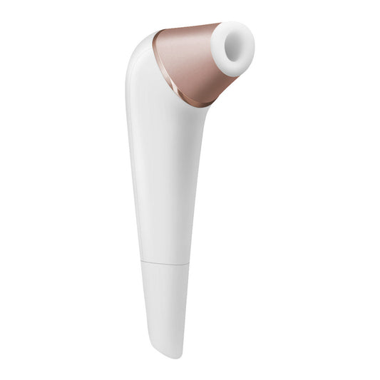 Satisfyer Pro clitoral stimulator in pale pink; a sleek, ergonomic pleasure device.