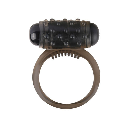 Classic smoke-coloured cock ring from Me You Us, a smooth and comfortable love ring vibrator.