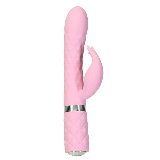 Pink rabbit vibrator from BMS Enterprises, a playful pleasure toy for adults.