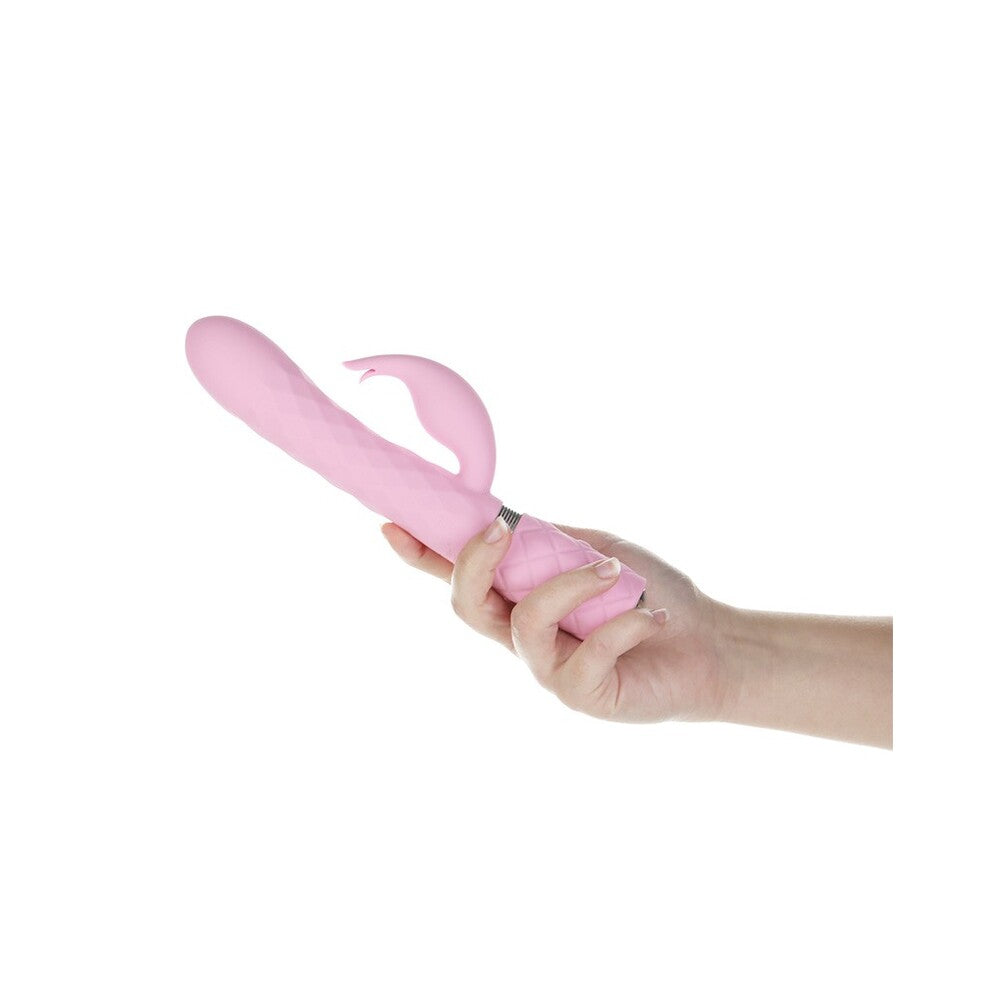 Pink Pillow Talk rabbit vibrator with lively details, a fun adult toy for pleasure.