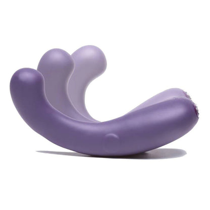Purple g-spot and clit vibrator by je joue, smooth finish, for intimate pleasure.