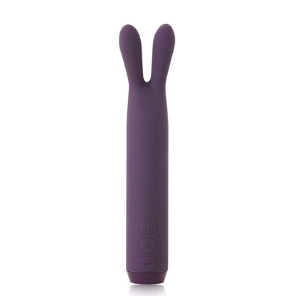 Purple bunny vibrator with bullet stimulator for external clitoral stimulation and sensual pleasure
