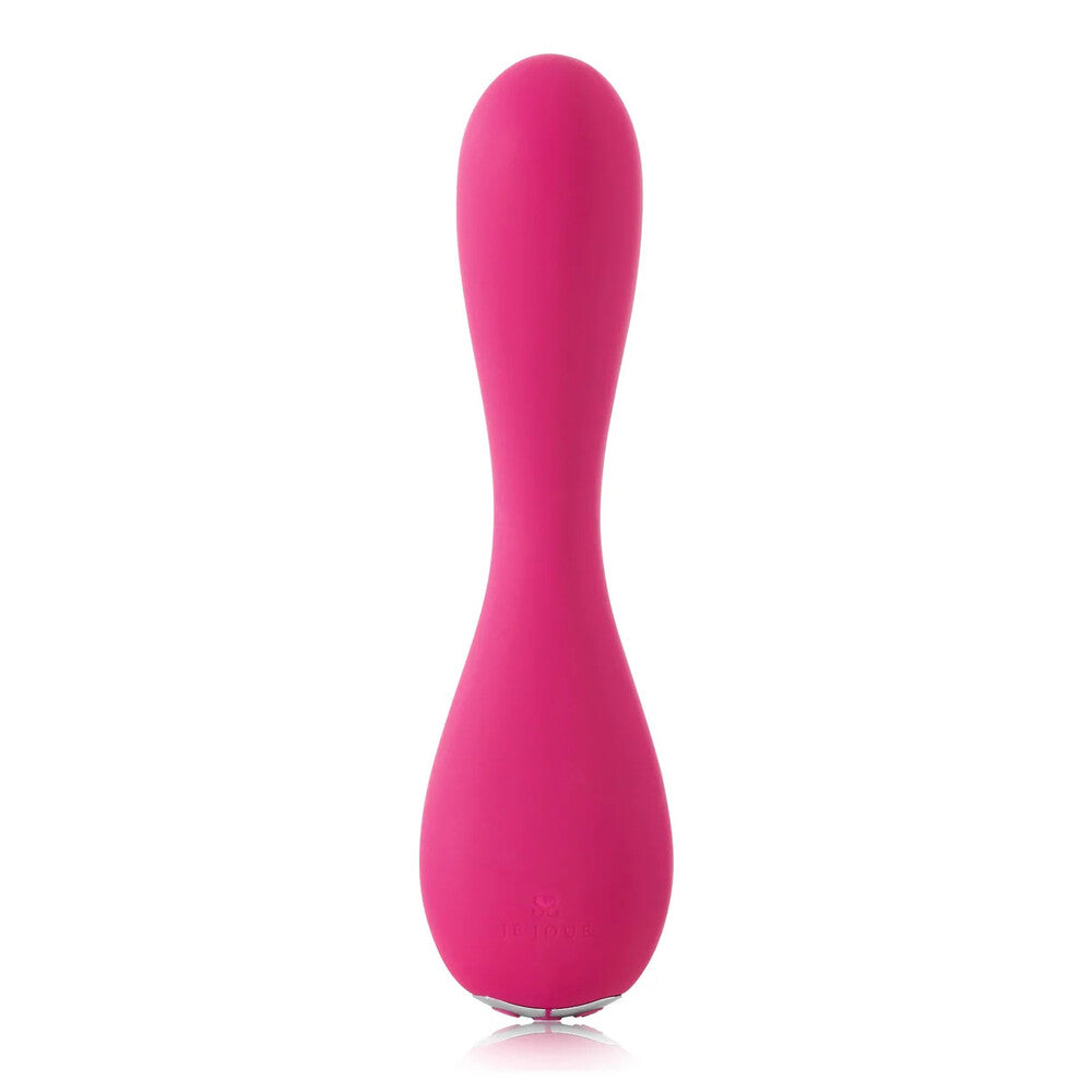 Fuchsia coloured g-spot vibrator by je joue. A smooth, curved pleasure product for internal use.