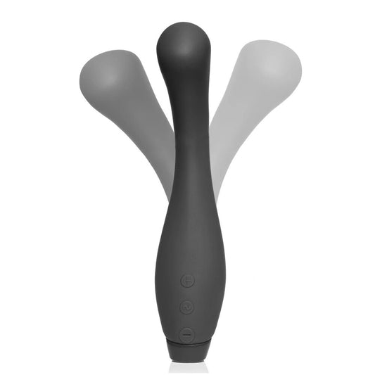 Smooth, flexible g-spot vibrator in a sleek design, perfect for targeted pleasure.