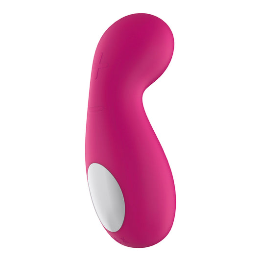The Kiiroo Cliona, an interactive clitoral massager with a sleek, modern design, plus textured detail.