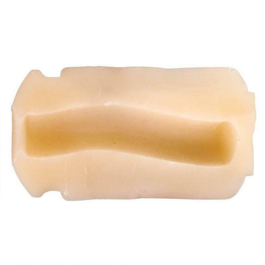 Close-up of the r1 rends series a10 narrow cyclone vibrating masturbator insert, showing its texture.