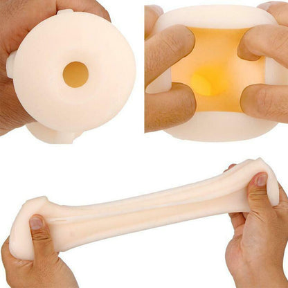 Close-up of the r1 rends series vorze a10 cyclone narrow insert vibrating masturbator.