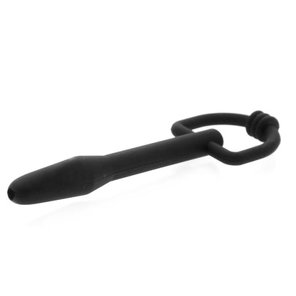 master series silicone cumthru dring penis plug, medical device for pleasure enhancement