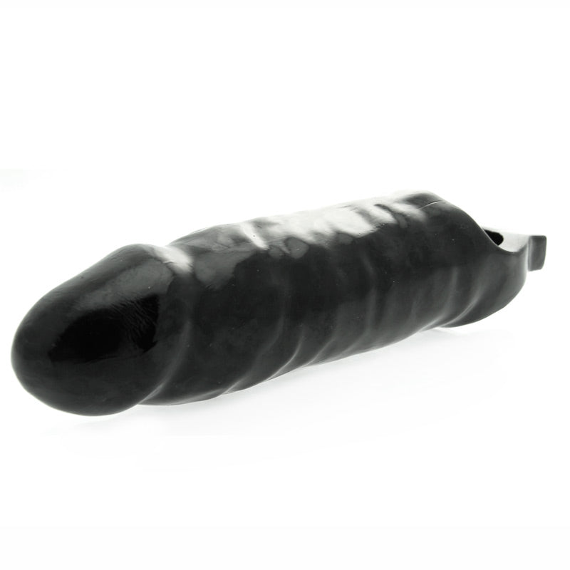 Master Series XL black mamba penis sleeve, a textured black enhancer for added girth.