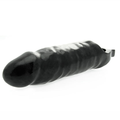 Master Series XL black mamba penis sleeve, a textured black enhancer for added girth.