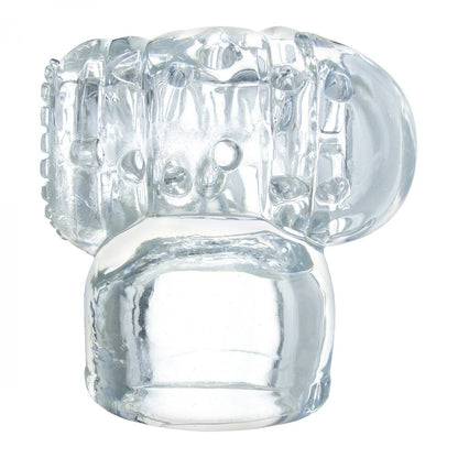 The Vibra Cup wand attachment, a flexible, skin-safe silicone head for targeted massage.