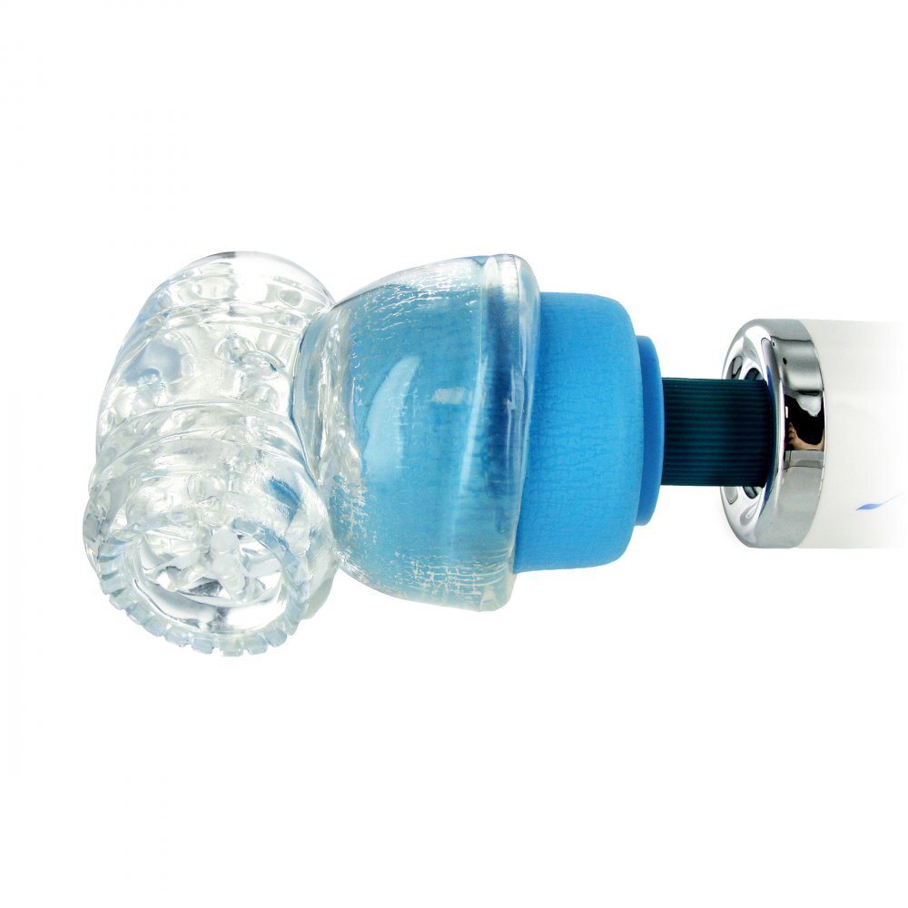 Vibra Cup wand attachment, a purple silicone head for enhanced massage pleasure.