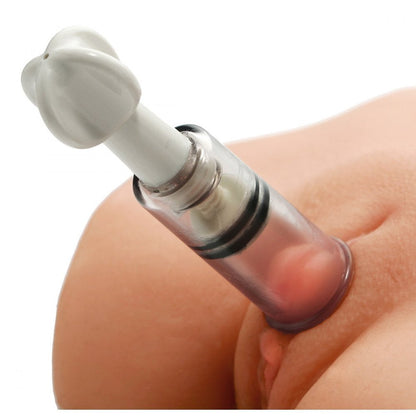 size matters max twist sucker set, pink and clear, for clitoral and nipple play