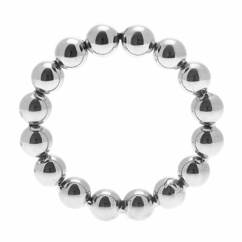Master Series meridian stainless steel beaded cock ring for bondage play, small size.