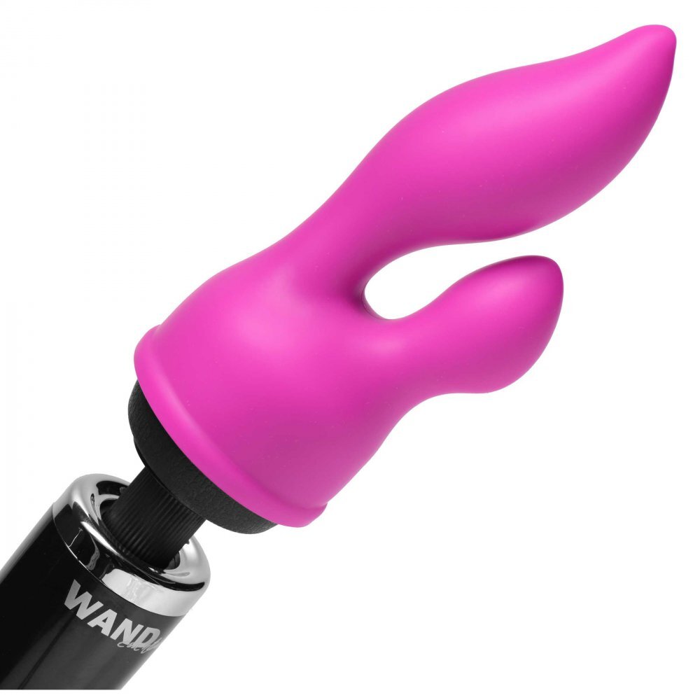 A clear, flexible wand massager attachment offering a unique sensation and enhanced experience.