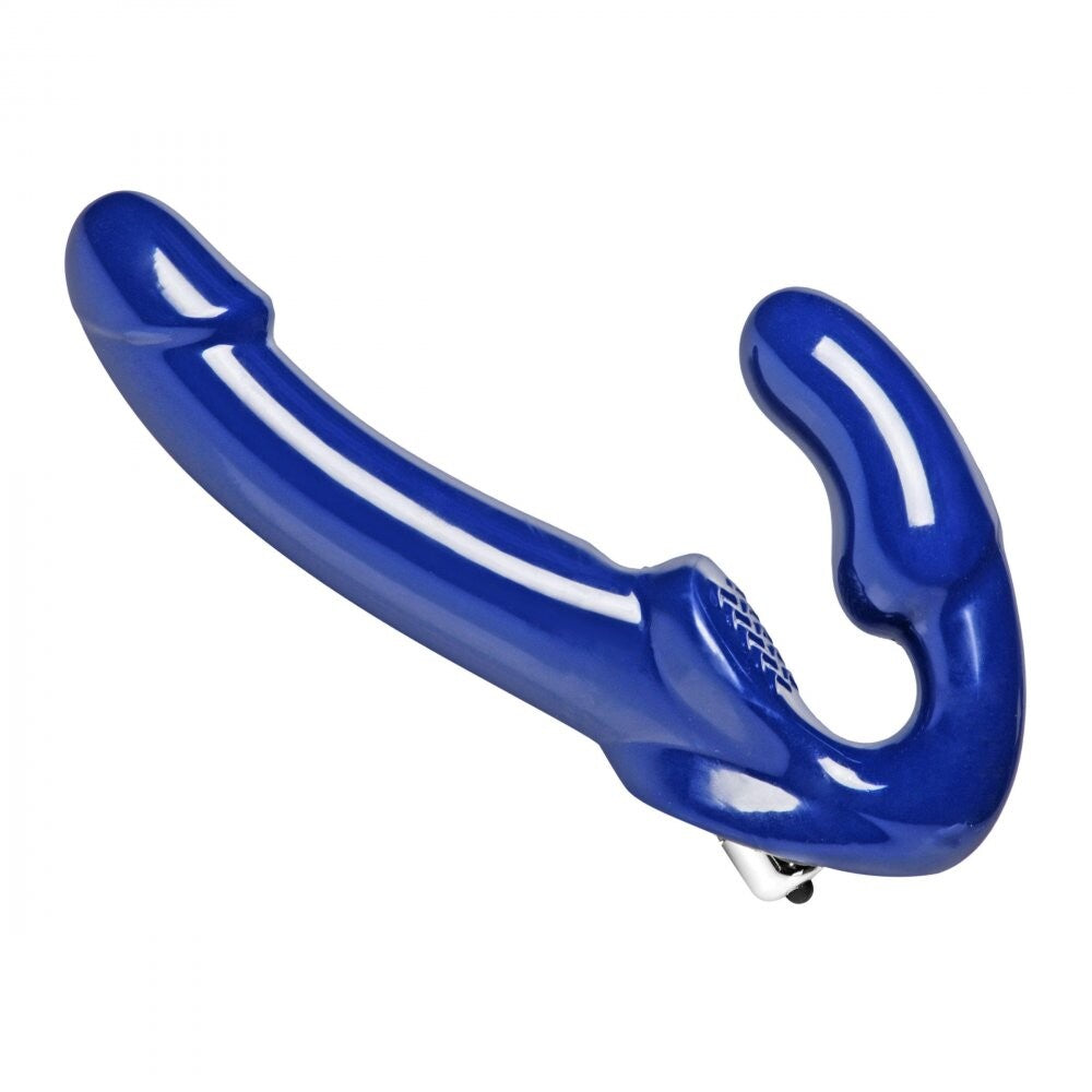The revolver ii strapless strap on dildo in a realistic flesh tone finish.