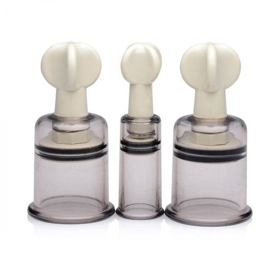 size matters clit and nipple sucker set for female stimulation with clear pumps