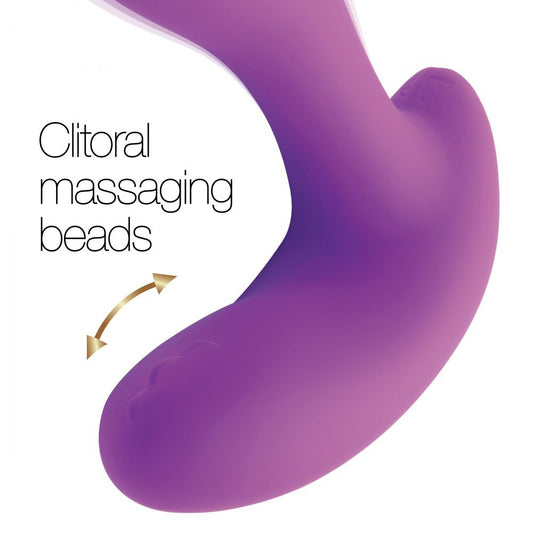 The Inmi 10X GPearl G-Spot vibrator, a purple, smooth-finished pleasure toy designed for internal stimulation.