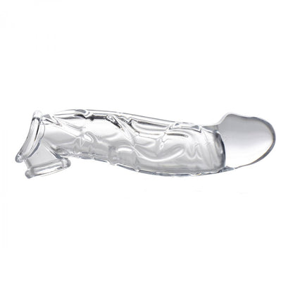 Clear, 2-inch penis extender sleeve for enhanced pleasure and a comfortable fit.