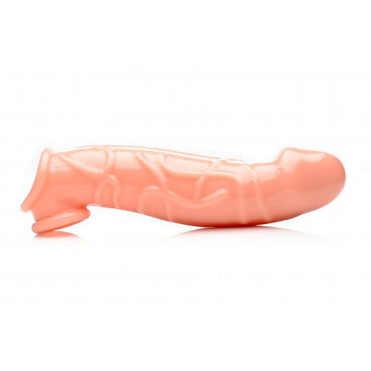 Flesh coloured, two inch penis extender sleeve from Size Matters, for added girth.