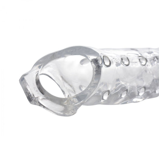 size matters clear penis extender sleeve, three inches, offering enhanced pleasure.