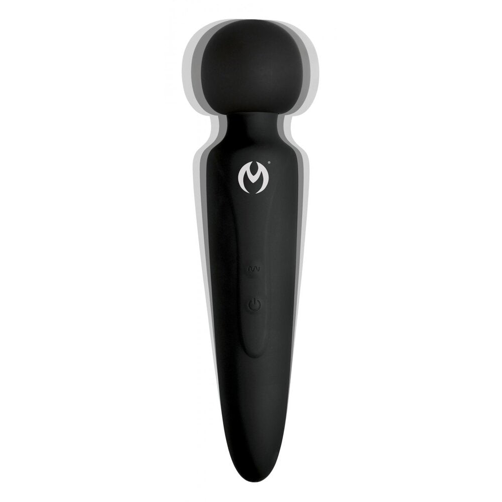 Master Series thunderstick wand massager, made from smooth, powerful black silicone.