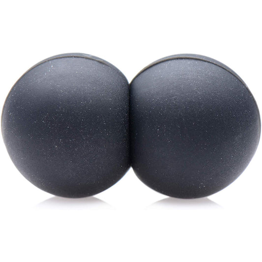 Magnetic silicone balls, part of a nipple clamp set in the master series range.