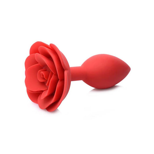 master series booty bloom rose anal plug with a tapered tip for anal play