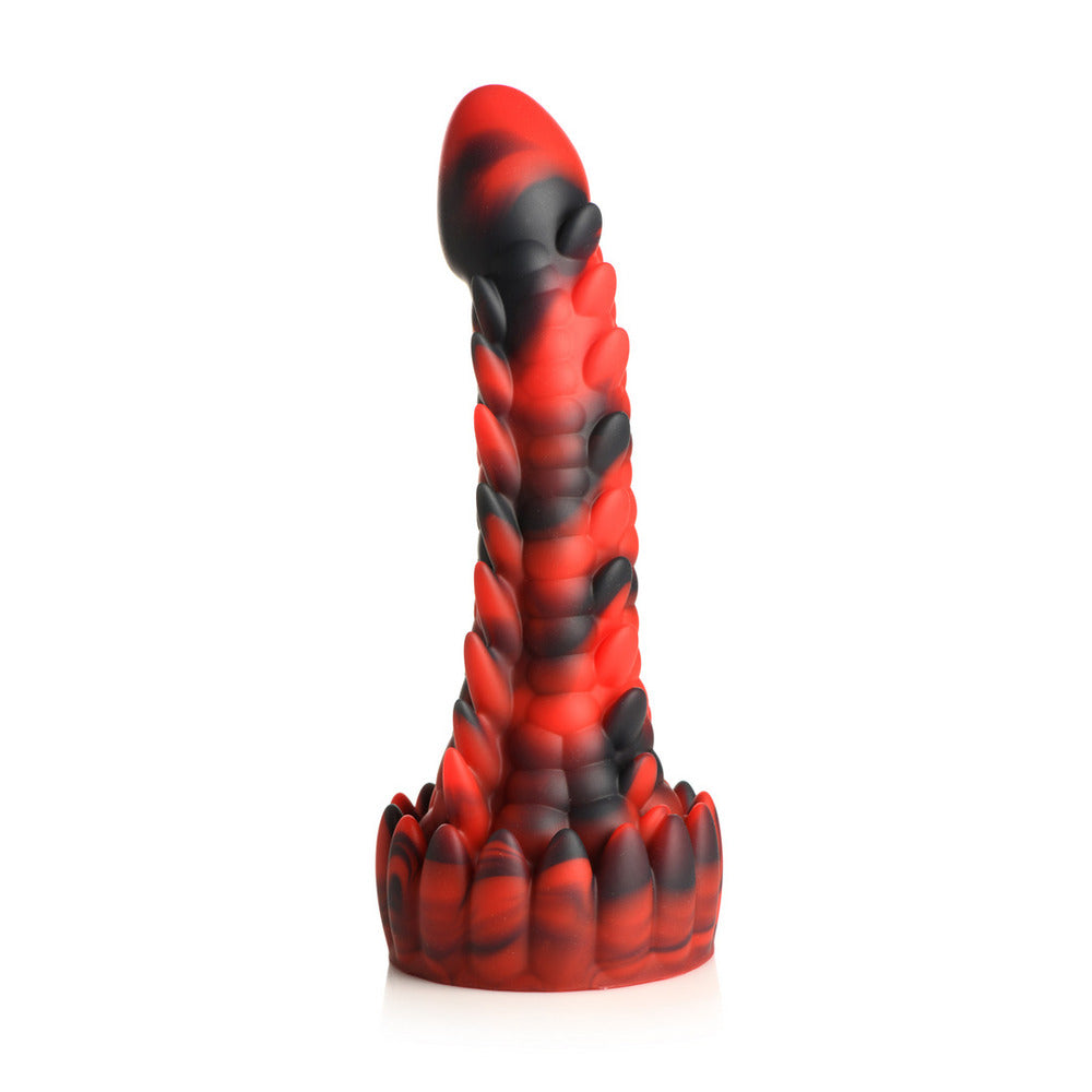 Creature cocks demon rising dildo, textured purple fantasy sex toy from xr brands.