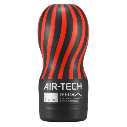 Tenga air tech reusable strong vacuum cup masturbator, showing its textured, grey interior.