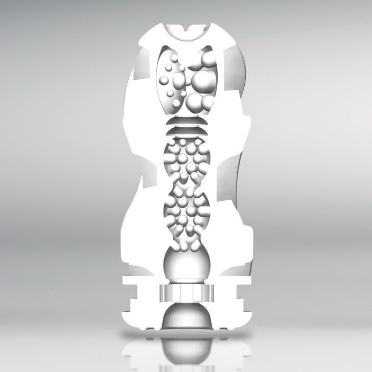 Tenga air tech ultra reusable masturbator, transparent with ribbed interior for enhanced sensation.
