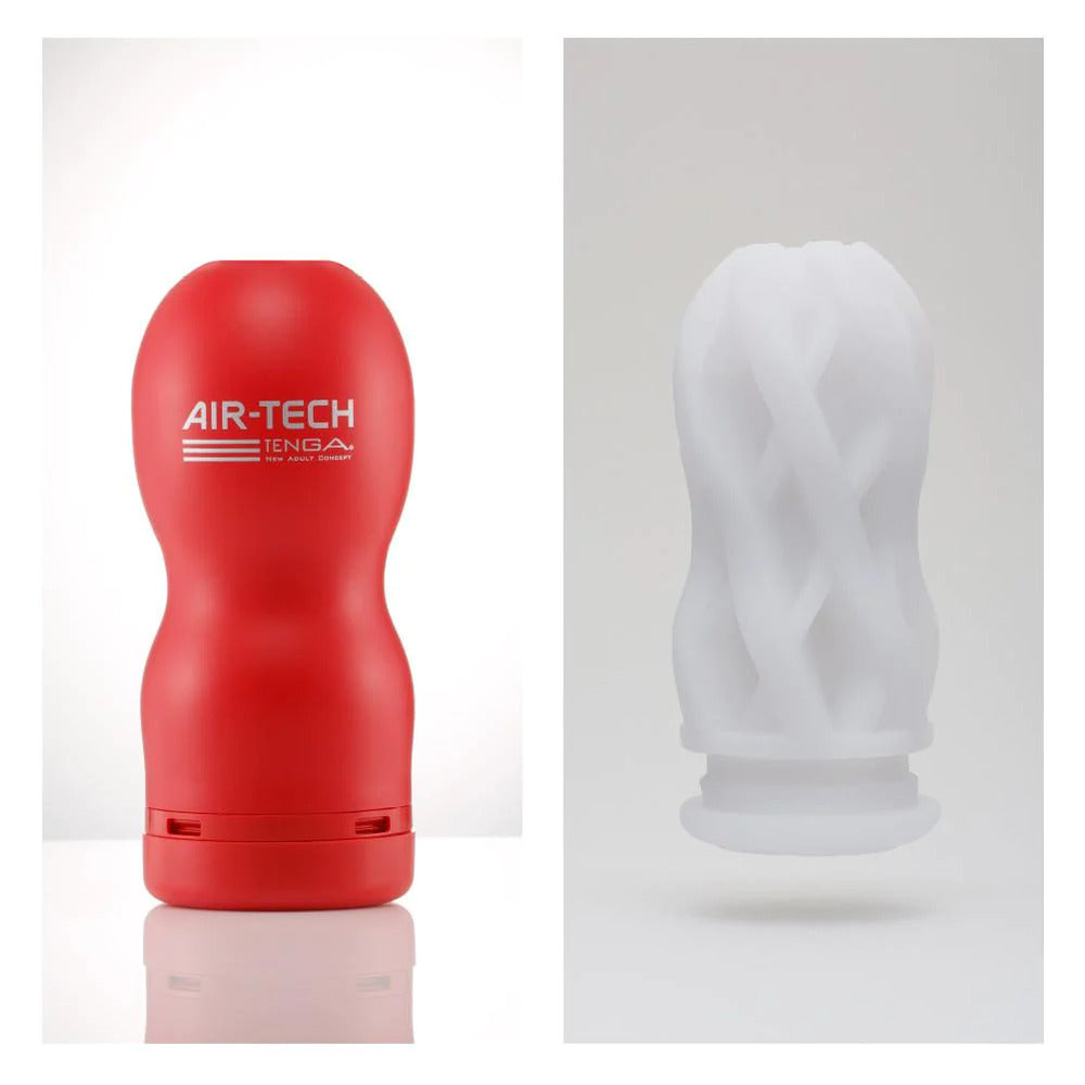 Tenga air tech reusable vacuum cup masturbator, regular size, showcasing its textured interior.