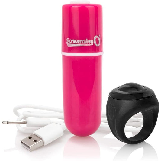 Pink, lipstick-shaped mini vibrator with remote control, for discreet pleasure.